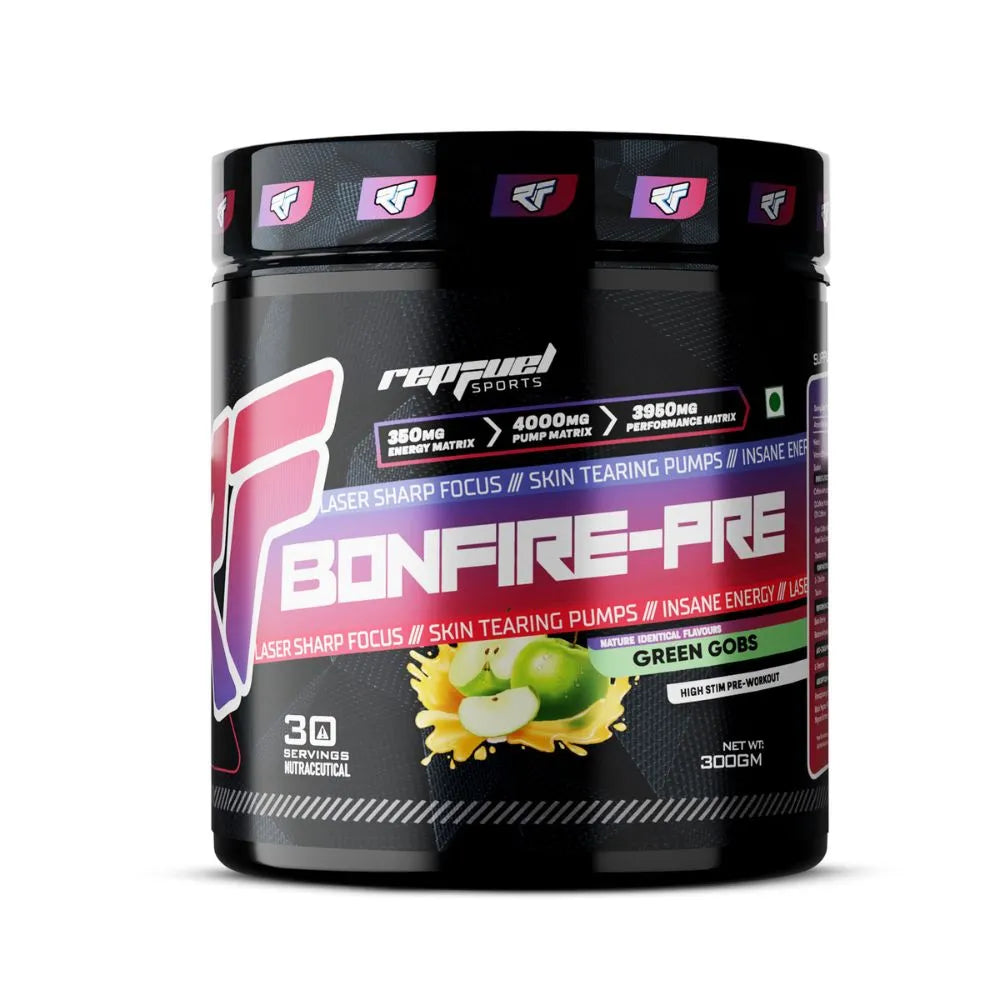 Repfuel Sports Bonfire Pre Workout | 300gm | Lime current