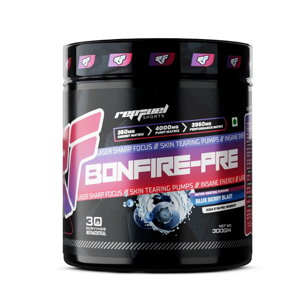 Repfuel Sports Bonfire Pre Workout | 300gm | Lime current