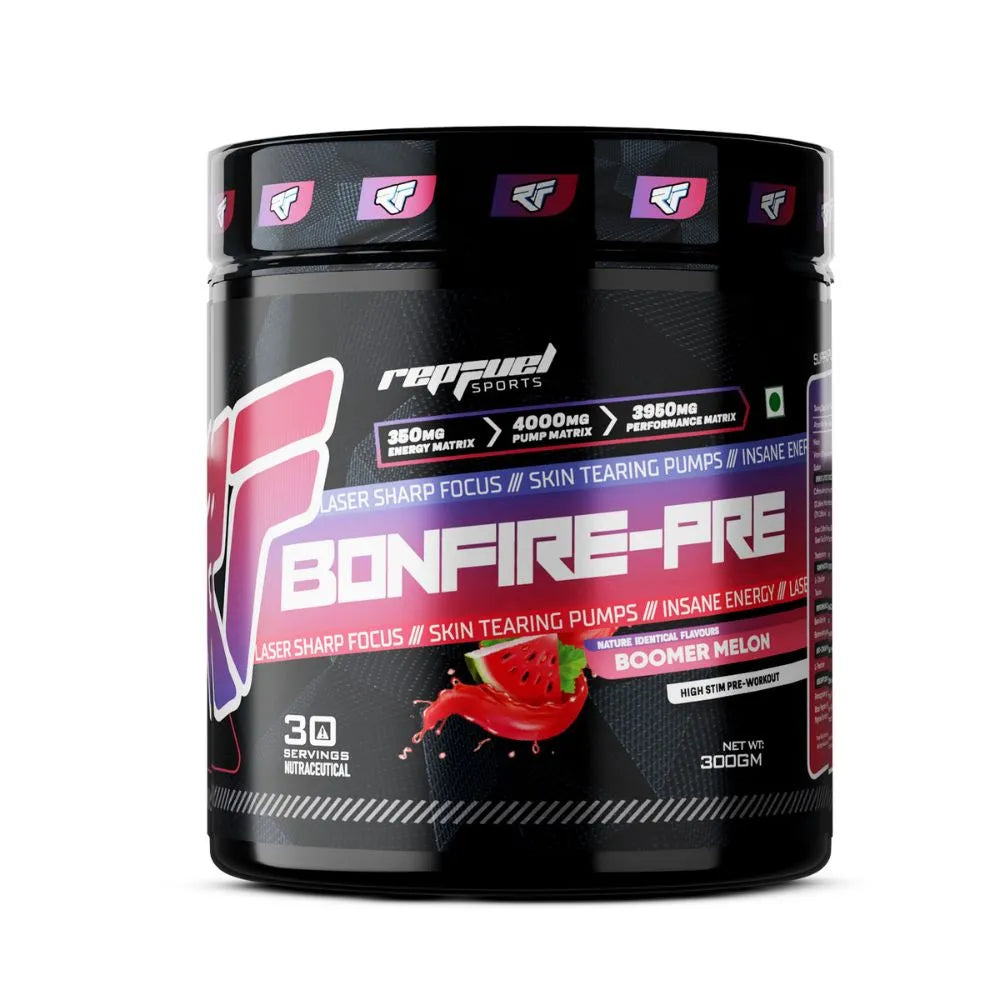 Repfuel Sports Bonfire Pre Workout | 300gm | Green Gobs