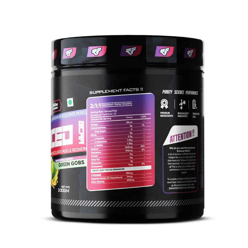 Repfuel Sports Enhanced BCAA | 300gm | Lime Current